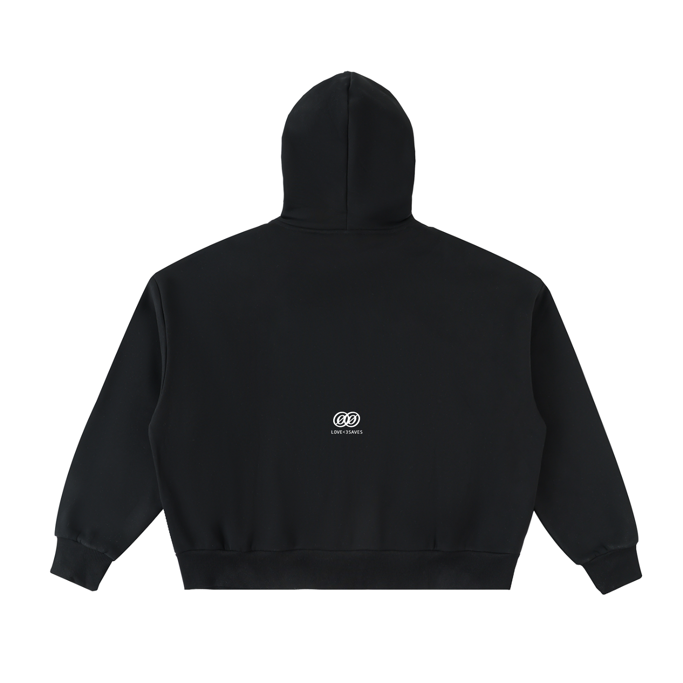 LOGO WHITE FULL ZIP BOXY HOODIE