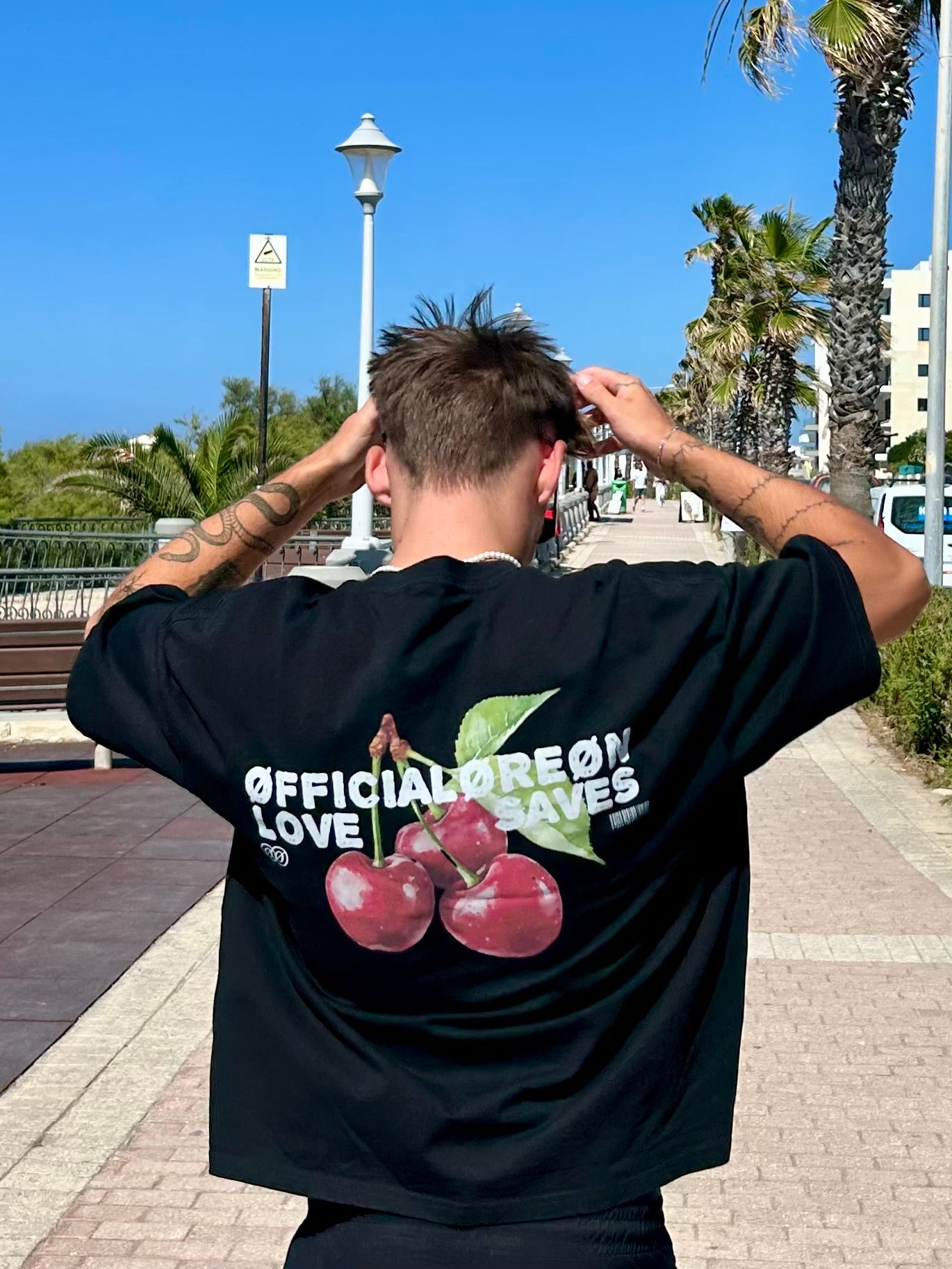 LOVE SAVES CHERRY BOXY T-SHIRT