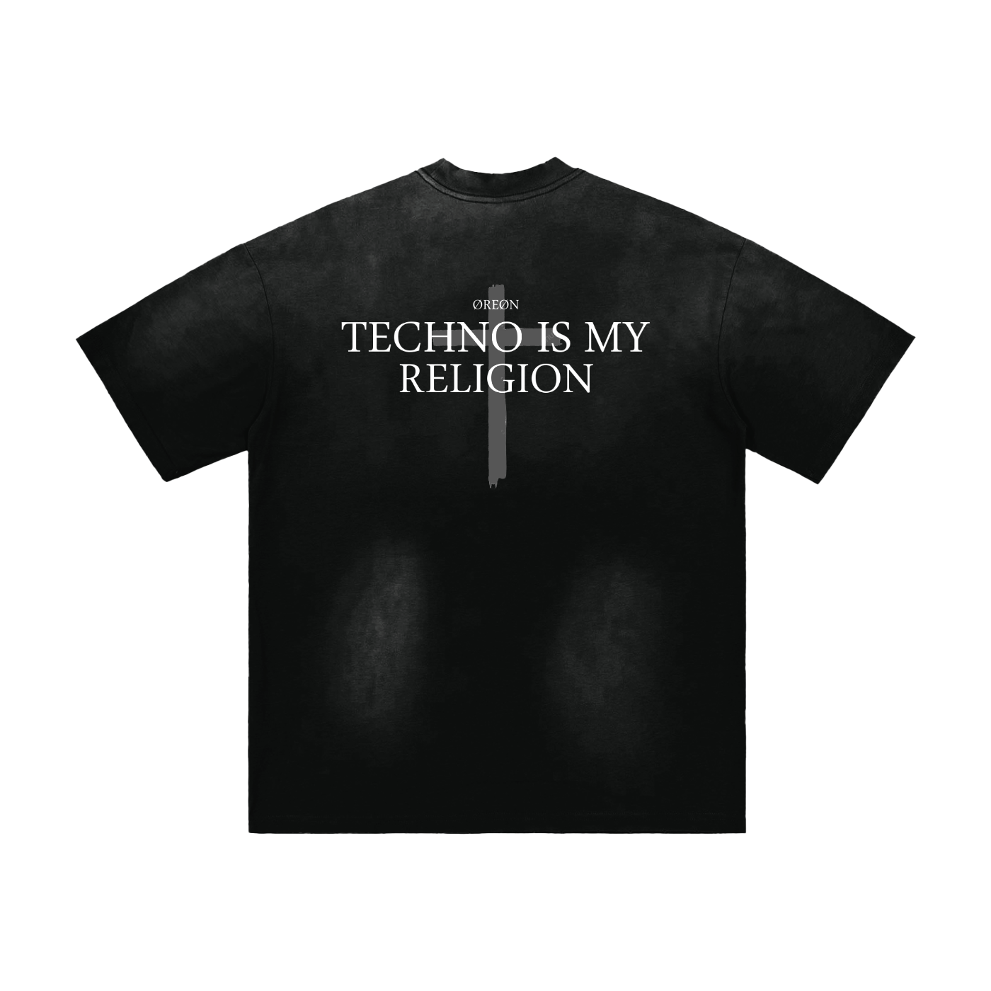 TECHNO IS MY RELIGION SUNFADE T-SHIRT