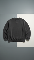 Raw edge heavyweight sweatshirt