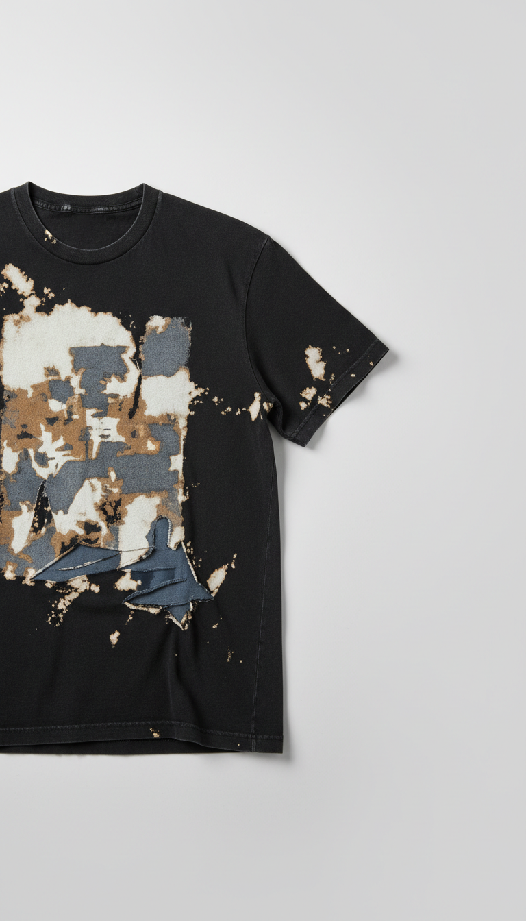 Deconstructed graphic tee