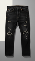 Ripped black denim jeans
