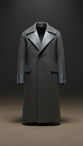 Wool Overcoat with Metallic Detailing